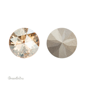 Swarovski 1401 Роза круглый 11,8 мм, золотистая дымка (#001GSHA), 1 шт.
