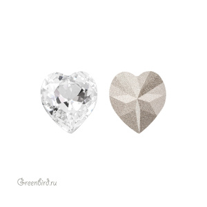 Swarovski 4831 Винтажное сердце 5,5x5 мм, прозрачный (#001), 1 шт.