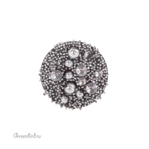 890068 Кристальная ткань Galuchat 20 мм – Black/Comet Argent Light (#012/001CAL)