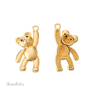 Подвеска "Мишутка", золото, 1 шт. (#SVA-BASE-034G)