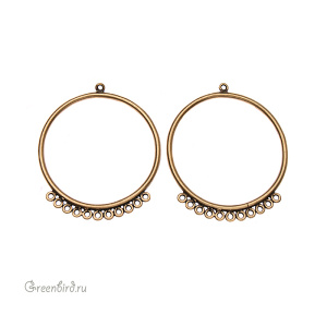 JBB Коннектор "Круг 11:1", ант. латунь (JB-7329)