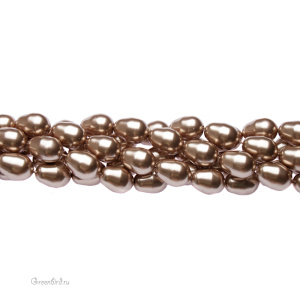 Swarovski 5821 Жемчуг капля 11x8 мм, бронза (#295), 1 шт.