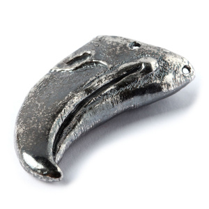 "Птаха", центральный элемент, ант. серебро, 1 шт. (#С3920)