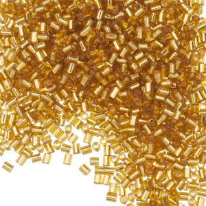 Бисер TOHO Bugle стеклярус 2 мм, внутреннее серебрение, Topaz (#22C), 10 г