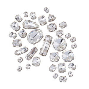 Crystalbird Микс кристаллов – Crystal, родий, уп.34 шт. (#CBCS-MIX18)