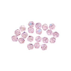 Crystalbird 5301 Биконусы 4 мм, светло-розовый MO (#223MO), уп. 20 шт.