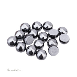 Swarovski 2081/2 Термостразы Кабошон Жемчужина SS16, черный гематит (#280HEM), уп. 20 шт.