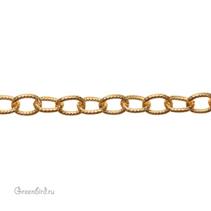 Цепочка фигурная 9 мм, золото, 30 см (#Chain-50G)