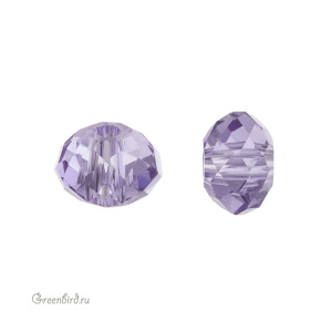 Swarovski 5040 Бусина Бриолетт 6х4 мм, танзанит (#539), 1 шт.