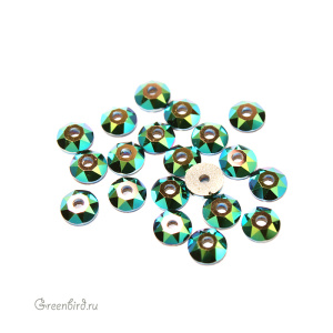Swarovski 3188 Пайетки 3 мм, зеленый скарабей (#001SCGR), уп. 20 шт.