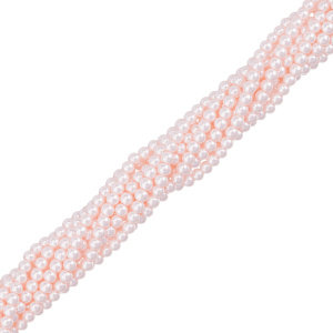 Жемчуг Crystalbird, круглый, 4 мм, Rosaline, нить (#65)