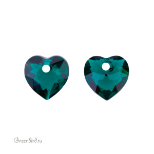 6432 подвеска Heart Cut 8 mm – Emerald (#205) 6432 подвеска Heart Cut 8 mm – Emerald (#205)