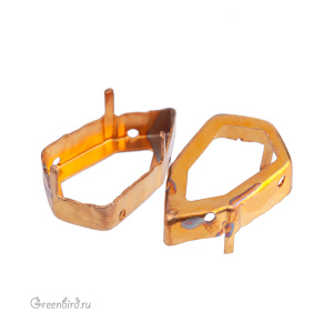 4707 Оправа для ювелирного кристалла Slim Trilliant FS 18,7х11,8 мм, томпак