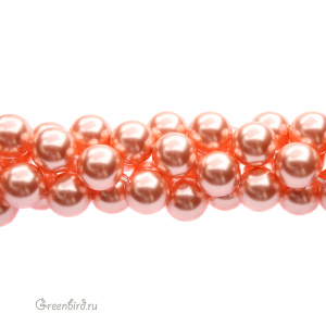 Swarovski 5810 Жемчуг 10 мм, розово-персиковый (#674), уп. 10 шт.