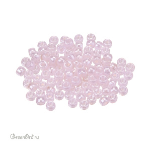 Бисер чешский Matubo цилиндрический 7/0, Milky Light Rose Luster (#L71200), 5 г