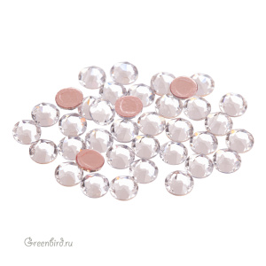 2078 Кристаллы горячей фиксации Rose Flatback SS20 – Crystal (#001), уп. 36шт.