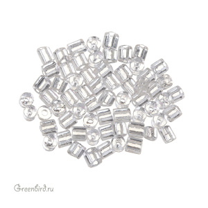 Винтажный бисер Tube 4,5x5 мм, Crystal (#532)