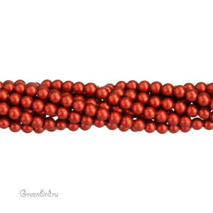 Swarovski 5810 Жемчуг 3 мм, красный бархат (#2027), уп. 50 шт.