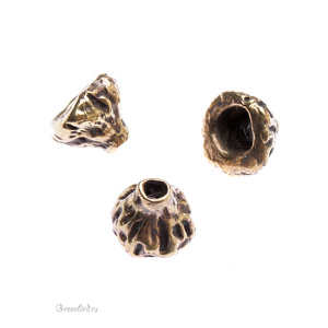 "Вальс цветов", чашечка-коннектор, ант. латунь, 1 шт. (#Л0815)