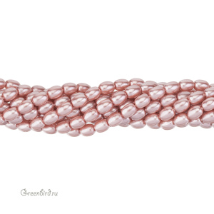 Жемчуг "Майорка" рис 7х5,5 мм, сиреневый, нить (#Maj-91)