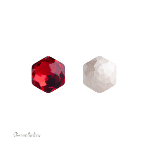 Swarovski 4683 Тонкий Гексагон 7,8x8,7 мм, алый (#276), 1 шт.