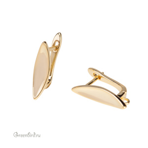 Швензы с английским замком, золото, пара (#SV1701-1286)