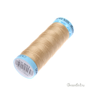 Шелковая нить Gutermann S303, 100м, пшеница (#893)