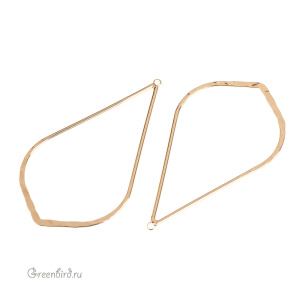 Подвеска-рамка большая, золото, 1 шт. (#SVA-FRAME-05G)