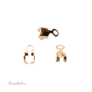 Коннектор для цепочки со стразами 2,4 мм, золото, 1 шт. Коннектор для цепочки со стразами 2,4 мм, золото, 1 шт.