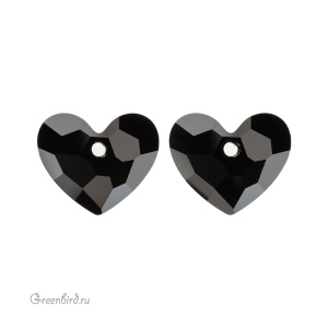 6264 подвеска Truly in Love Heart 18mm - Jet (#280)