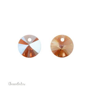Swarovski 6428 подвеска Мини Диск 6 мм, светлый колорадский топаз с мерцанием (#246SHIM), 1 шт.