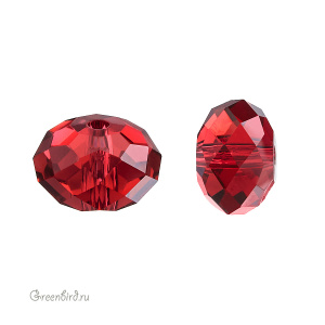 Swarovski 5040 Бусина Бриолетт 8х5 мм, алый (#276), 1 шт.