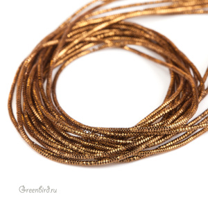 Канитель трунцал 1.2 мм, темная бронза (KAN4979)