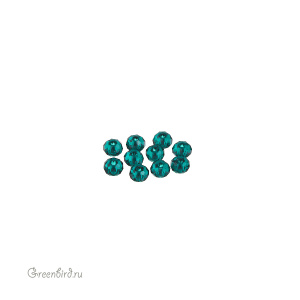 Swarovski 5040 Бусина Бриолетт 4х3 мм, изумруд (#205)