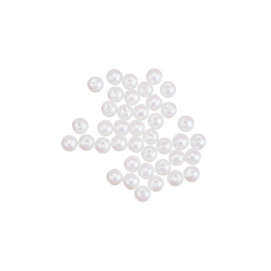 Жемчуг 6 мм, пластик, Iridescent White, уп.40 шт. (#CN-PRL-002)
