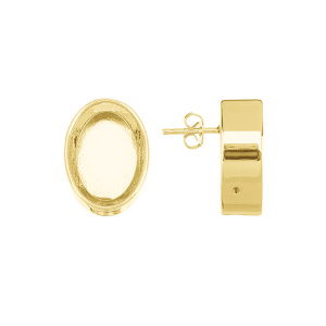 Пуссеты-оправы Crystalbird для 4120 Oval FS 18х13 мм, золото (#CBBS-11)