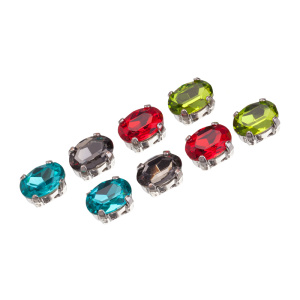 Crystalbird Микс кристаллов 4120 6x4 мм, родий, яркий микс (#MIX22), уп. 8 шт. 