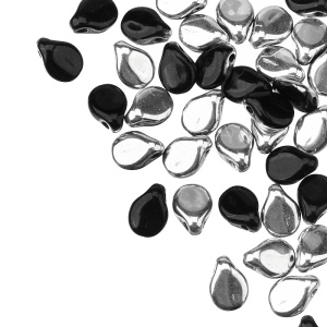 Pip Beads 5x7mm, Jet/Labrador, 5 гр (#23980/27001)