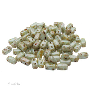 Bricks 3x6mm, Picasso/Pale Turquoise, 10 гр (#T63100)