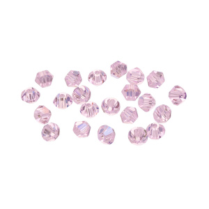 Crystalbird 5301 Биконусы 3 мм, светло-розовый MO (#223MO), уп. 20 шт.