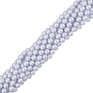 Жемчуг Crystalbird, круглый, 8 мм, Lavender, нить (#504)