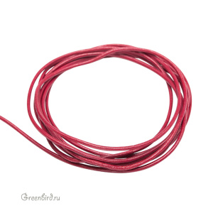 Кожаный шнур "Dark Rose", 1.5 мм, 1 метр (LTDR1.5)