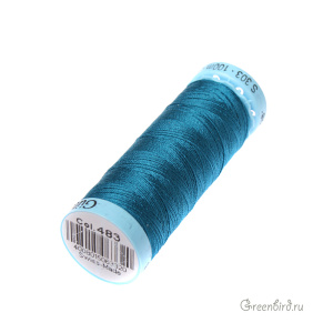 Шелковая нить Gutermann S303, 100м, аквамарин (#483)