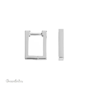 Швензы-кольца "Прямоугольные" 16 мм, родий, пара (#SV1701-2305)