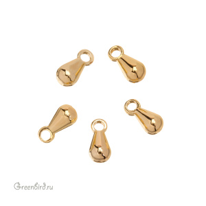 Подвеска "Капелька-мини", золото, 1 шт. (#SVA-BASE-048G)