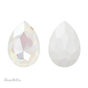 4327 Pear Flat 30х20 мм – Light Grey DeLite (#001L129D)