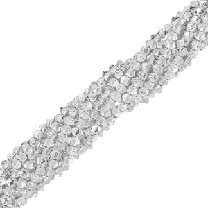 Бусины Геметин 4 мм, серебро (#SVA-HMTN-20)