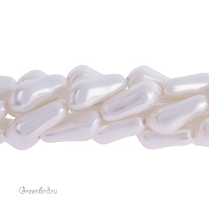 Жемчуг барочный длинный 14 мм #5844 White (#650)