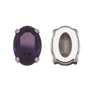 Crystalbird 4120 ÐÐ²Ð°Ð» 14x10 Ð¼Ð¼ Ð² Ð¾Ð¿ÑÐ°Ð²Ðµ, ÑÐ¾Ð´Ð¸Ð¹, Ð°Ð¼ÐµÑÐ¸ÑÑ (#204), 1 ÑÑ.