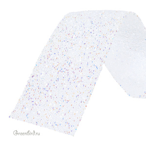 57000 Кристальная ткань Crystal Fabric Bandings 30 мм – Transparent/Crystal AB (#010/001AB), 5 см